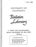Cover page: A Coaxial Static-Electromagnetic Velocity Spectrometer for High-Energy Particles
