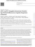 Cover page: vlPFC–vmPFC–Amygdala Interactions Underlie Age-Related Differences in Cognitive Regulation of Emotion