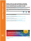 Cover page: Wafer-scale on-chip synthesis and field emission properties of vertically aligned boron nitride based nanofiber arrays