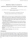 Cover page: Refining trees of tangles in abstract separation systems: inessential parts