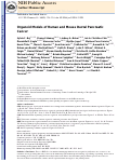 Cover page: Organoid models of human and mouse ductal pancreatic cancer.