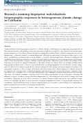 Cover page: Beyond a warming fingerprint: individualistic biogeographic responses to heterogeneous climate change in California