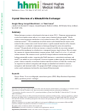 Cover page: Crystal structure of a nitrate/nitrite exchanger