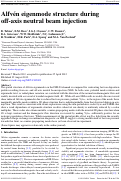 Cover page: Alfvén eigenmode structure during off-axis neutral beam injection