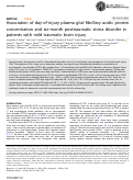 Cover page: Association of day-of-injury plasma glial fibrillary acidic protein concentration and six-month posttraumatic stress disorder in patients with mild traumatic brain injury