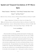 Cover page: Spatial and Temporal Correlations of XY Macro Spins