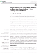 Cover page: Spectral Imprints of Working Memory for Everyday Associations in the Frontoparietal Network
