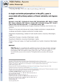 Cover page: A single nucleotide polymorphism in the p27Kip1 gene is associated with primary patency of lower extremity vein bypass grafts