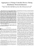 Cover page: Aggregation of Voltage-Controlled Devices During Distribution Network Reduction