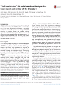 Cover page: “Left ventricular” AV nodal reentrant tachycardia: Case report and review of the literature