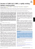 Cover page: Structure of SARS-CoV-2 ORF8, a rapidly evolving immune evasion protein