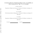 Cover page: A FORMAL METHOD FOR IDENTIFYING DISTINCT STATES OF VARIABILITY IN TIME-VARYING SOURCES: SGR A* AS AN EXAMPLE