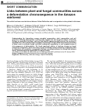 Cover page: Links between plant and fungal communities across a deforestation chronosequence in the Amazon rainforest