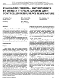 Cover page: Evaluating thermal environments by using a thermal manikin with controlled skin surface temperature