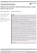 Cover page: Negative illness feedbacks: High‐frisk policing reduces civilian reliance on ED services