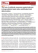 Cover page: The role of antibody responses against glycans in bioprosthetic heart valve calcification and deterioration