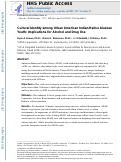 Cover page: Cultural Identity Among Urban American Indian/Alaska Native Youth: Implications for Alcohol and Drug Use.