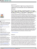 Cover page: Neurocognitive trajectory and proteomic signature of inherited risk for Alzheimer’s disease