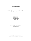 Cover page: City CarShare: Assessment of Short-Term Travel-Behavior Impacts