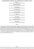 Cover page: Testing the effects of distinct code-switching types on cognitive control