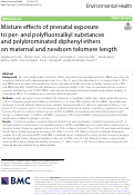 Cover page: Mixture effects of prenatal exposure to per- and polyfluoroalkyl substances and polybrominated diphenyl ethers on maternal and newborn telomere length