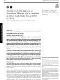 Cover page: Health Care Utilization of Homeless Minors With Diabetes in New York State From 2009 to 2014