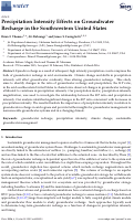 Cover page: Precipitation Intensity Effects on Groundwater Recharge in the Southwestern United States