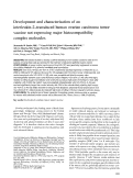 Cover page: Development and characterization of an interleukin-2–transduced human ovarian carcinoma tumor vaccine not expressing major histocompatibility complex molecules