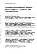 Cover page: Convolutional neural networks applied to neutrino events in a liquid argon time projection chamber