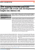 Cover page: eQTL mapping in fetal-like pancreatic progenitor cells reveals early developmental insights into diabetes risk