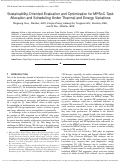 Cover page: Sustainability-Oriented Evaluation and Optimization for MPSoC Task Allocation and Scheduling Under Thermal and Energy Variations