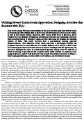 Cover page: Utilizing Diverse Instructional Approaches; Designing Activities that Resonate with ELLs