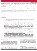Cover page: High competing risks minimize real-world utility of adjuvant targeted therapy in renal cell carcinoma: a population-based analysis