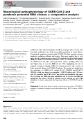 Cover page: Neurological pathophysiology of SARS‐CoV‐2 and pandemic potential RNA viruses: a comparative analysis