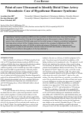 Cover page: Point-of-care Ultrasound to Identify Distal Ulnar Artery Thrombosis: Case of Hypothenar Hammer Syndrome