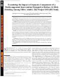 Cover page: Examining the Impact of Separate Components of a Multicomponent Intervention Designed to Reduce At-Risk Drinking Among Older Adults: The Project SHARE Study