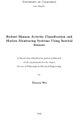 Cover page: Robust Human Activity Classification and Motion Monitoring Systems Using Inertial Sensors