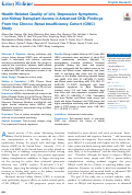 Cover page: Health-Related Quality of Life, Depressive Symptoms, and Kidney Transplant Access in Advanced CKD: Findings From the Chronic Renal Insufficiency Cohort (CRIC) Study