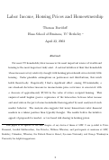 Cover page: Labor Income, Housing Prices and Homeownership