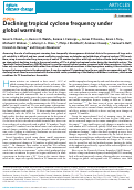 Cover page: Declining tropical cyclone frequency under global warming