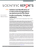 Cover page: Isolation and identification of a male-produced aggregation-sex pheromone for the velvet longhorned beetle, Trichoferus campestris