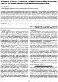 Cover page: Evaluation of Forage Preferences and their Corresponding Nutritional Content for Northern Pocket Gophers (Thomomys talpoides)