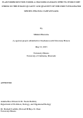 Cover page of Plant Reproduction Under A Changing Climate: Effects Of Drought Stress On The Pollen Quality And Quantity Of The Insect-pollinated Species Phacelia Campanularia