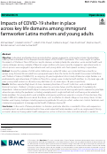 Cover page: Impacts of COVID-19 shelter in place across key life domains among immigrant farmworker Latina mothers and young adults