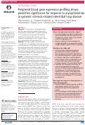 Cover page: Peripheral blood gene expression profiling shows predictive significance for response to mycophenolate in systemic sclerosis-related interstitial lung disease