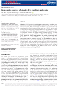 Cover page: Epigenetic control of ataxin‐1 in multiple sclerosis