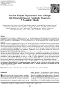 Cover page: Porcine Bladder Replacement with a Bilayer Silk Fibroin Enhanced Prosthetic Reservoir: A Feasibility Study.