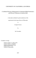 Cover page: Coordinated resource management for guaranteed high performance and efficient utilization in Lambda-Grids