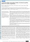 Cover page: A Genome-Wide Association Study of Vertical Cup-Disc Ratio in a Latino PopulationGWAS of Vertical Cup-Disc Ratio in Latino Individuals