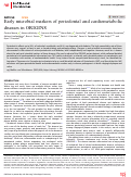 Cover page: Early microbial markers of periodontal and cardiometabolic diseases in ORIGINS